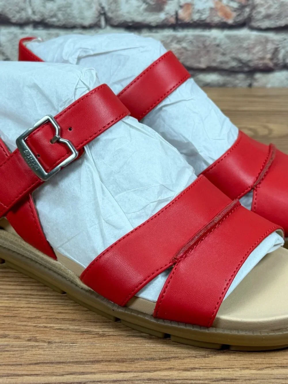 Womens Dr. Scholls Timeless Fun Red Casual Sandals Size 6 M